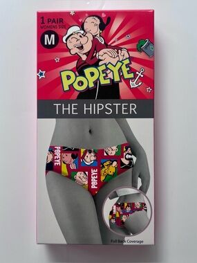 Popeye Hipster Underwear Women’s Size Medium 28-29 NEW Sealed Box